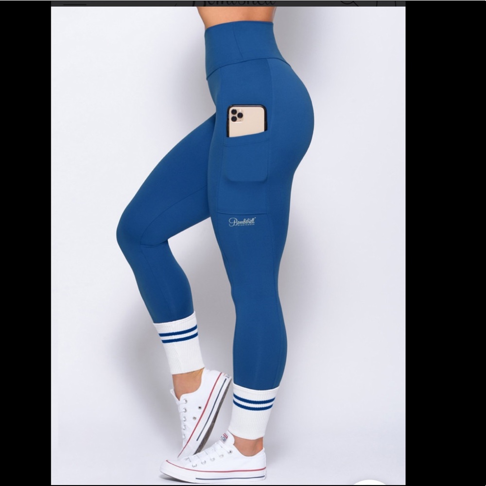 Bombshell leggings  low sock style blue size small